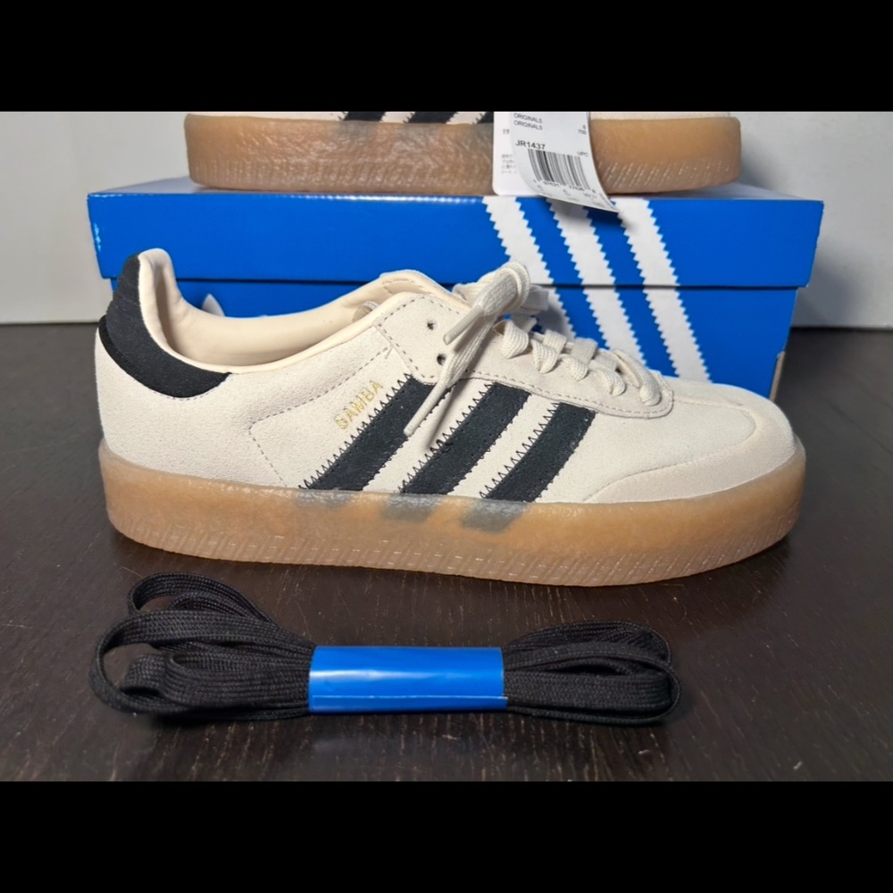 adidas Samba Sneakers in Cream and Black